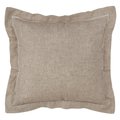 Saro Lifestyle SARO 731P.N20S 22 in. Square Down Filled Poly Blend Hemstitched Throw Pillow - Natural 731P.N20S
